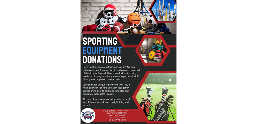 Teaming up with Play it Again Sports Kenosha!