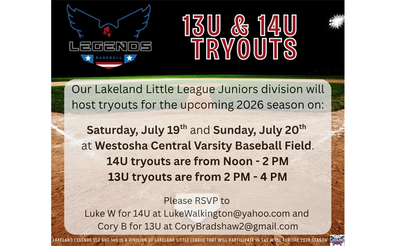 2026 Juniors Baseball Tryouts!